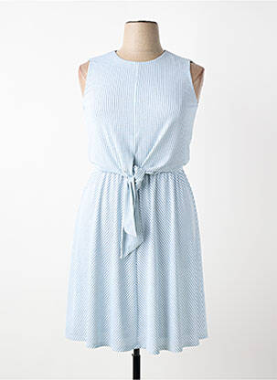 Robe mi-longue coupe fluide sans manche bleu TOMMY HILFIGER femme