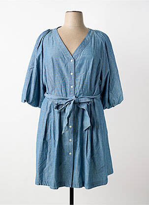 Robe mi-longue manches 3/4 manches 3/4 bleu RALPH LAUREN femme