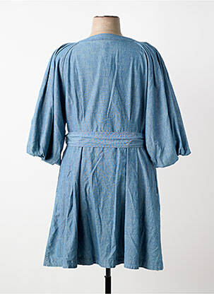 Robe mi-longue manches 3/4 manches 3/4 bleu RALPH LAUREN femme