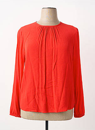 Blouse col rond manches longues rouge TOMMY HILFIGER femme