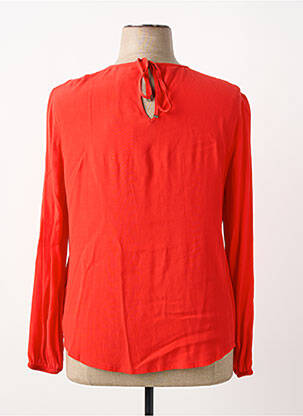 Blouse col rond manches longues rouge TOMMY HILFIGER femme