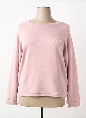 Pull coupe droite manches longues rose NOBELLE STORE femme