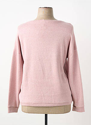 Pull coupe droite manches longues rose NOBELLE STORE femme