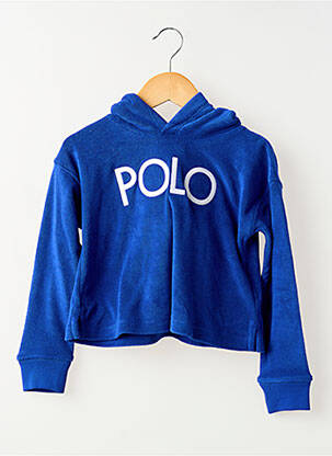 Sweat-shirt à capuche manches longues manches longues bleu RALPH LAUREN enfant