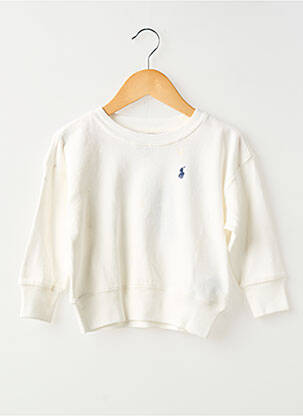 Sweat-shirt sérigraphie manches longues blanc RALPH LAUREN enfant