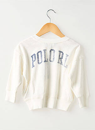 Sweat-shirt sérigraphie manches longues blanc RALPH LAUREN enfant