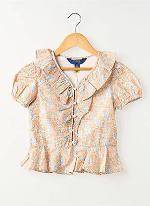 Chemisier manches courtes manches courtes rose RALPH LAUREN fille