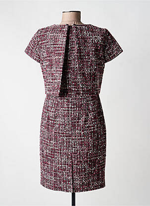 Robe mi-longue imprimé fantaisie manches courtes violet BROOKS BROTHERS femme