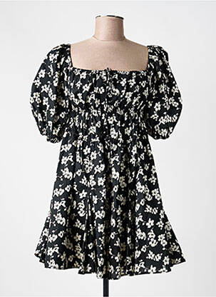 Robe courte coupe évasée manches courtes noir RALPH LAUREN femme