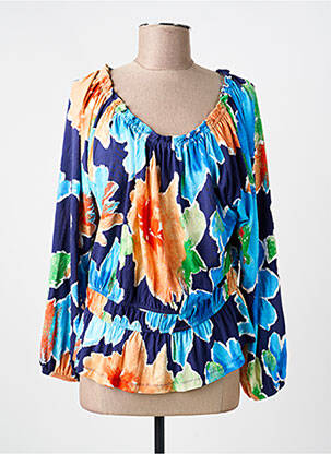 Blouse imprimé fantaisie manches longues bleu RALPH LAUREN femme