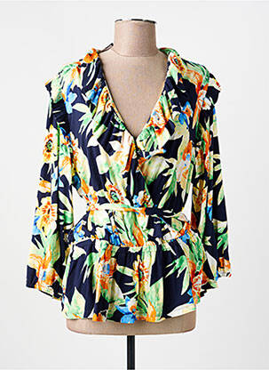 Blouse imprimé fantaisie manches longues bleu RALPH LAUREN femme