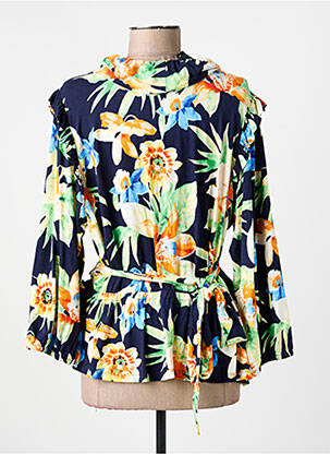 Blouse imprimé fantaisie manches longues bleu RALPH LAUREN femme