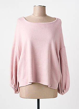 Pull coupe droite manches longues rose LES ACOLYTES femme