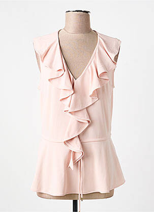 Top coupe cintrée sans manche rose RALPH LAUREN femme