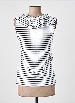 Top imprimé fantaisie sans manche noir RALPH LAUREN femme