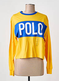 Top col rond manches longues jaune RALPH LAUREN femme