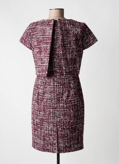 Robe mi-longue imprimé fantaisie manches courtes violet BROOKS BROTHERS femme
