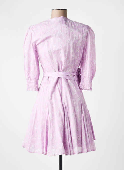 Robe mi-longue manches 3/4 manches 3/4 violet RALPH LAUREN femme