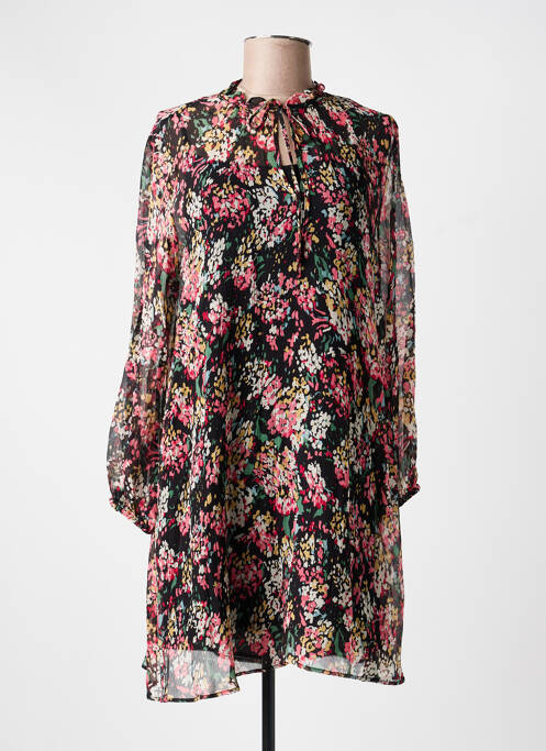 Robe mi-longue coupe fluide manches longues noir COMPTOIR DES COTONNIERS femme