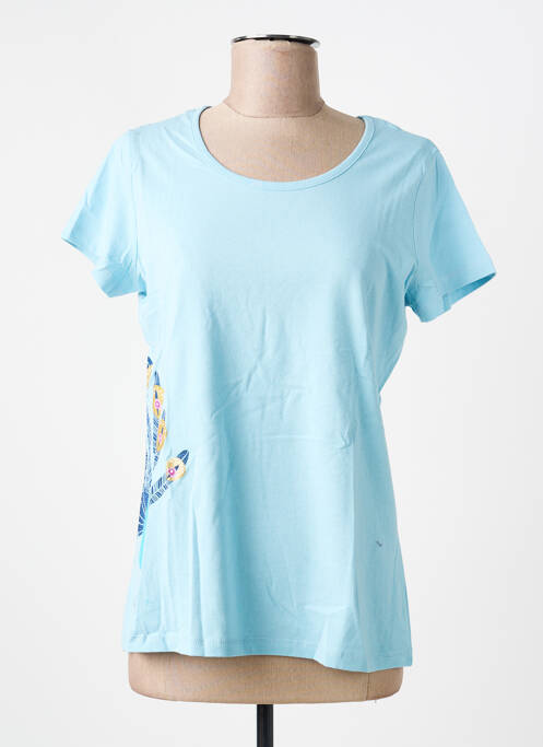 T-shirt coupe droite manches courtes bleu FRANCOISE SAGET femme