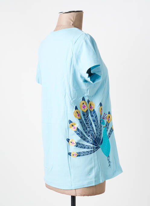 T-shirt coupe droite manches courtes bleu FRANCOISE SAGET femme