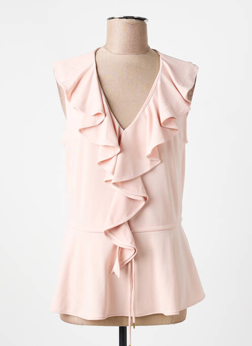 Top coupe cintrée sans manche rose RALPH LAUREN femme