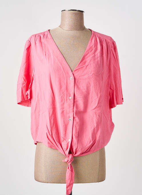 Chemisier manches courtes manches courtes rose TOMMY HILFIGER femme