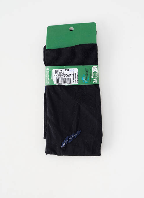 Chaussettes stretch noir BERTHE AUX GRANDS PIEDS femme