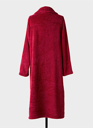 Robe de chambre col col montant rouge CANAT femme