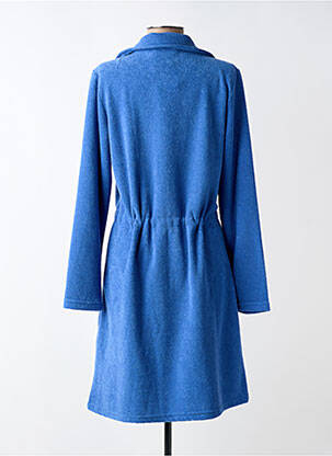 Robe de chambre col col montant bleu RINGELLA femme