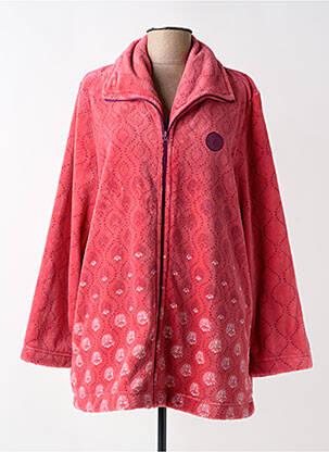Robe de chambre col col montant rose SENORETTA femme