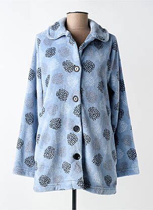 Robe de chambre stretch bleu SENORETTA femme