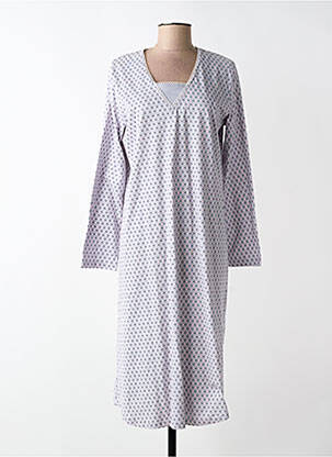 Chemise de nuit manches longues gris CANAT femme