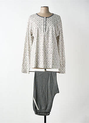 Pyjama coupe droite gris VANIA femme