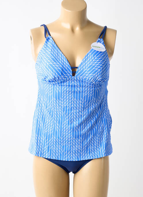 Tankini haut soutien-gorge avec mousse de rembourrage amovible bleu SUNFLAIR femme