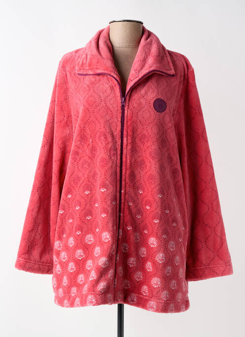 Robe de chambre fermeture zippée sur le devant rose SENORETTA femme