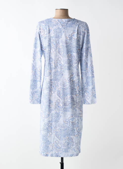 Chemise de nuit manches longues bleu MOONKA femme