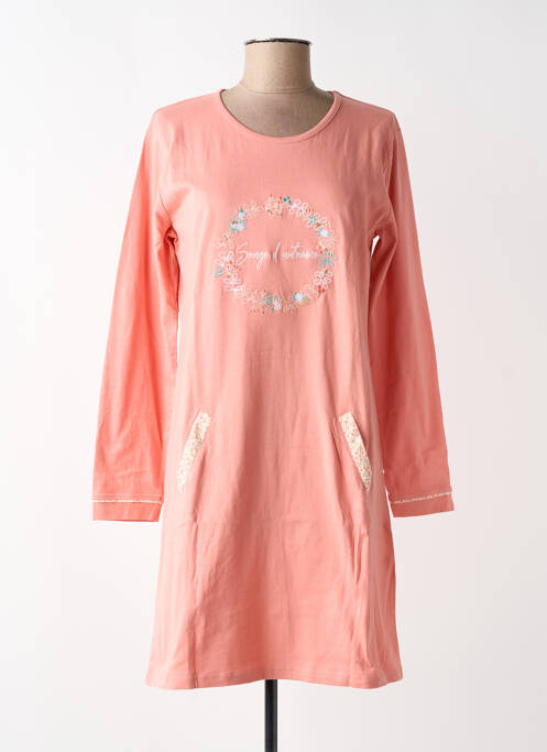 Chemise de nuit manches longues rose ROSE POMME femme