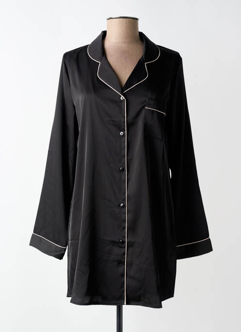 Chemise de nuit imprimé rayures noir LINGADORE femme