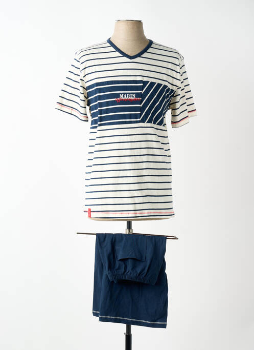 Pyjama bas short bleu ROSE POMME homme