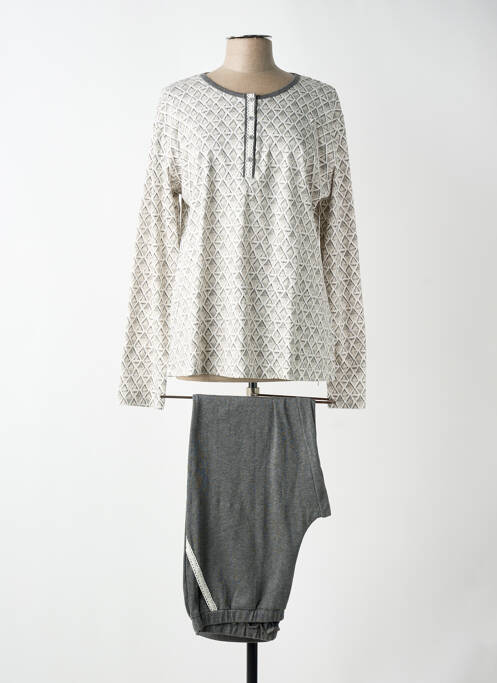 Pyjama coupe droite gris VANIA femme