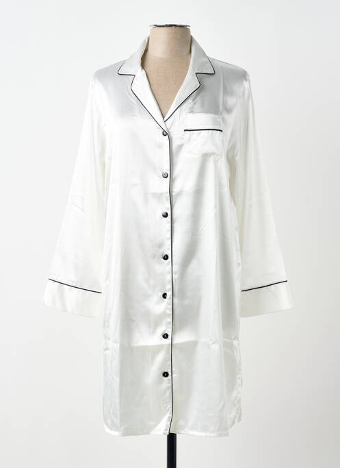 Chemise de nuit manches longues blanc CHRISTIAN CANE femme
