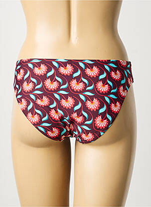 Bas de maillot de bain imprimé fleurs culotte rouge ANTIGEL femme
