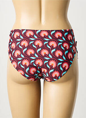 Bas de maillot de bain imprimé fleurs culotte rouge ANTIGEL femme