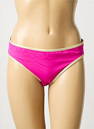 Bas de maillot de bain effet matière satinée culotte rose GRAIN DE SABLE femme