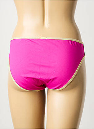 Bas de maillot de bain effet matière satinée culotte rose GRAIN DE SABLE femme