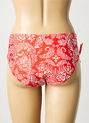 Bas de maillot de bain imprimé fleurs culotte rouge ANTIGEL femme