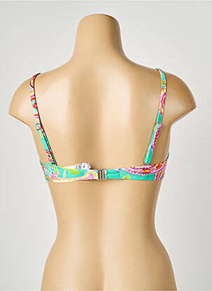 Haut de maillot de bain stretch haut soutien-gorge balconnet vert ANTIGEL femme
