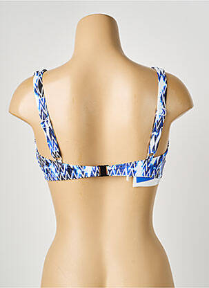 Haut de maillot de bain stretch haut soutien-gorge balconnet bleu LIDEA femme