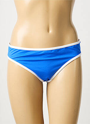 Bas de maillot de bain tissage satiné culotte bleu GRAIN DE SABLE femme